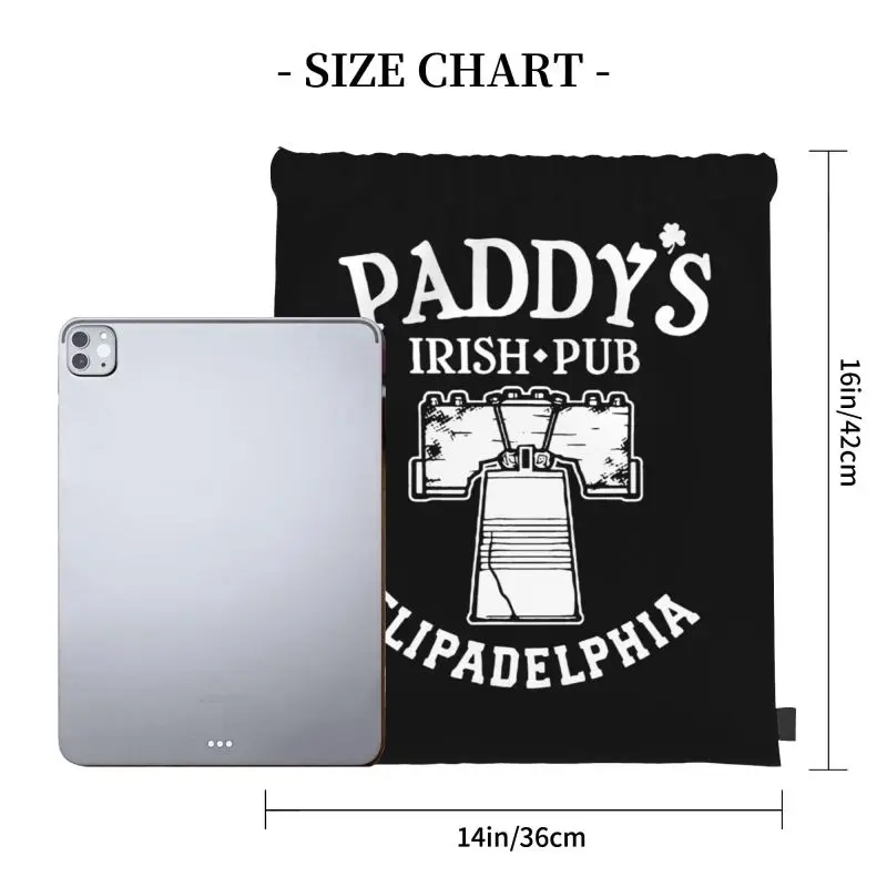 Its Always Sunny In Philadelphia Paddys Pub Flipadelphia Drawstring Bags Gym Bag Travel Eco Friendly