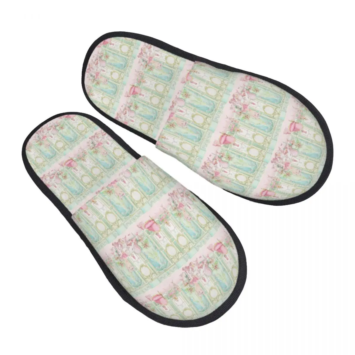 Custom Marie Antoinette The Pink Room Slippers Memory Foam Warm Soft Women House Slipper Indoor Cozy Shoes