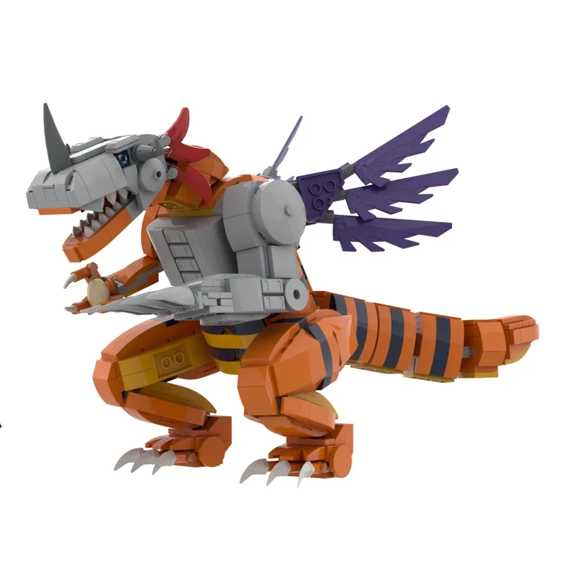 

841PCS Creative Building Blocks Metal Greymon Digimonsss Cartoon Monster Toy for Children Birthday Gift Educational Bricks