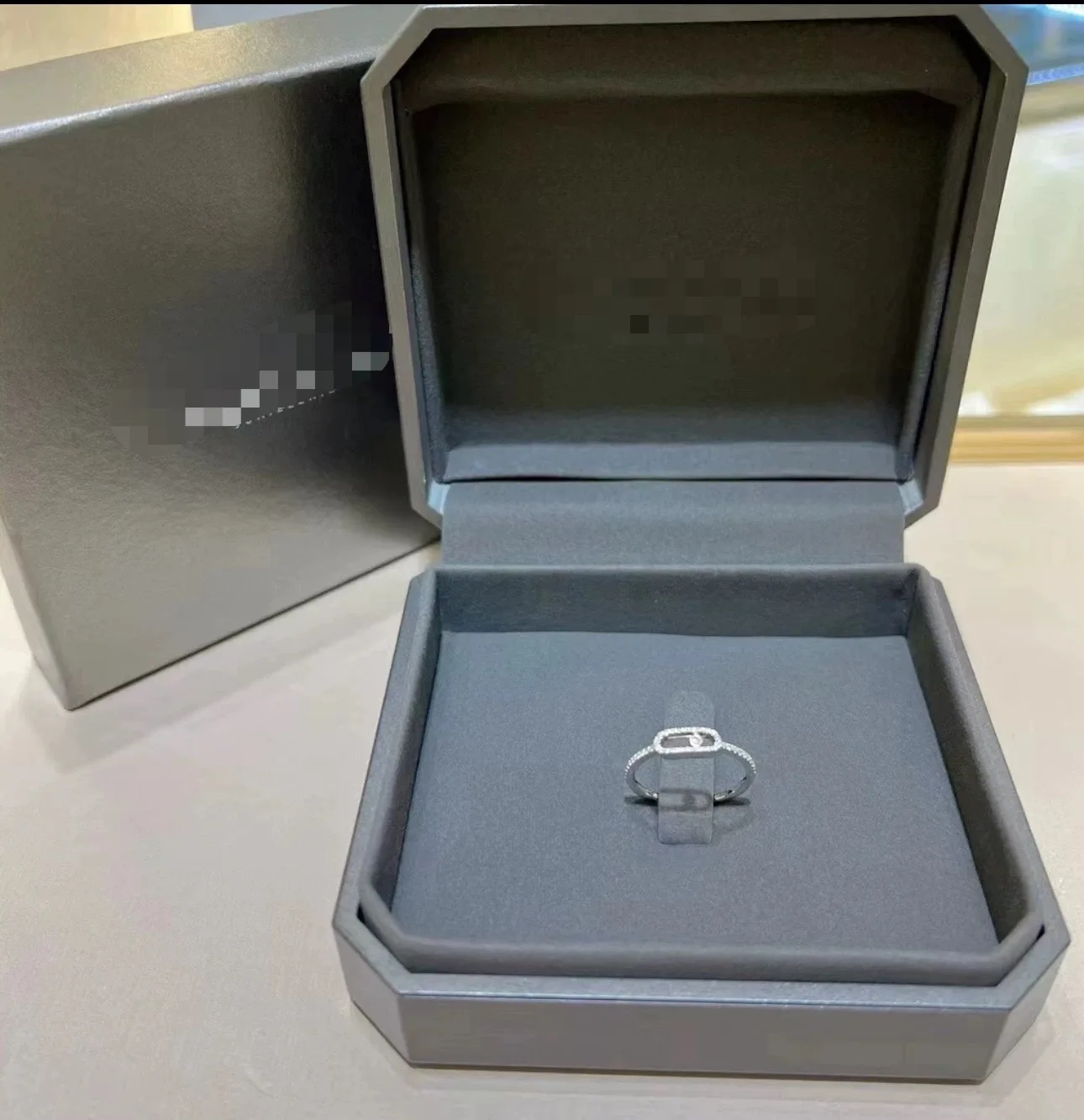 

925 Sterling Sliver Diamond Sparkling Luxury Size 5-9 Ring