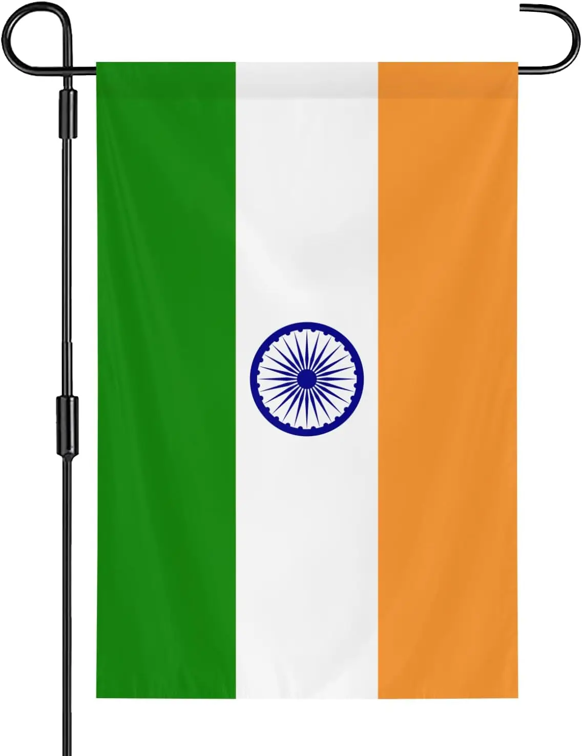 India Garden Flag 12x18 Inch Double-Sided Vivid Color India Flag Indoor and Outdoor Decor for Yards, Lawns, Streets, Parade, SSL