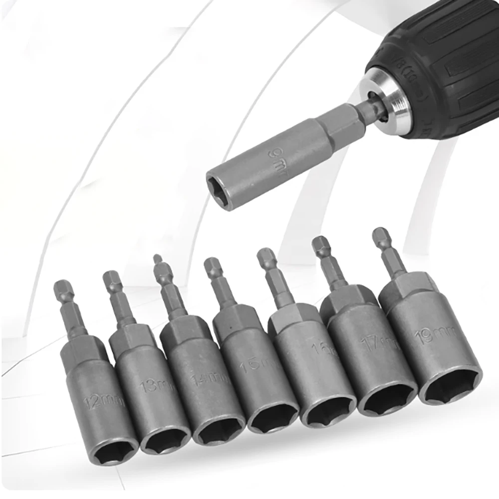 1Pcs Chrome Vanadium Steel Hexagonal Socket 3-24mm Strong Socket Internal Hexagonal Wrench Pneumatic Screwdriver/electric Tool