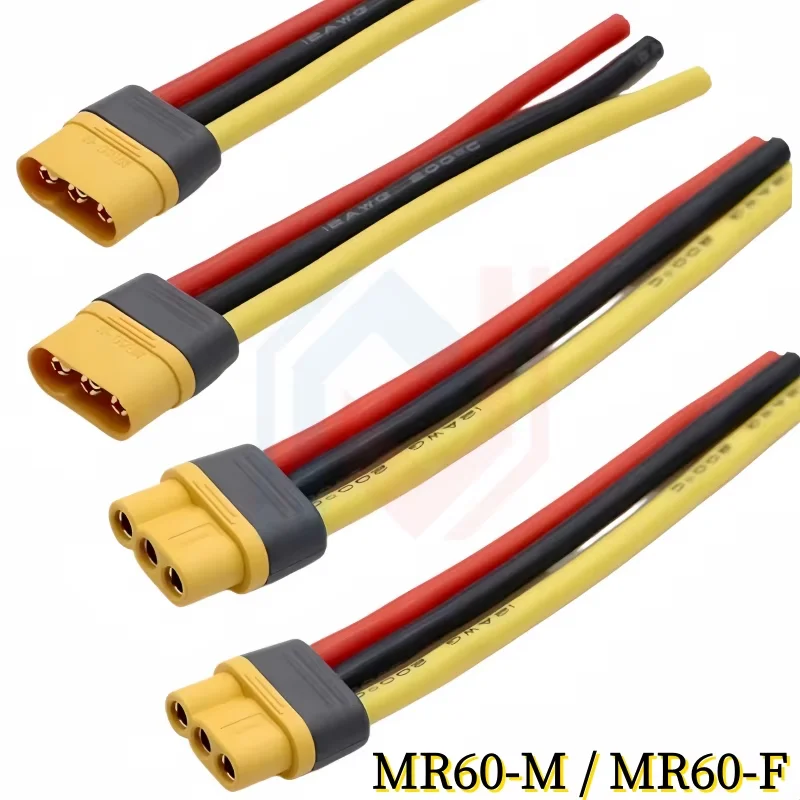 MR60 Aircraft Model Connector Plug - MR60-M / MR60-F Three Phase Three Pole Wire Connection Port Electrical Air Docking Cable
