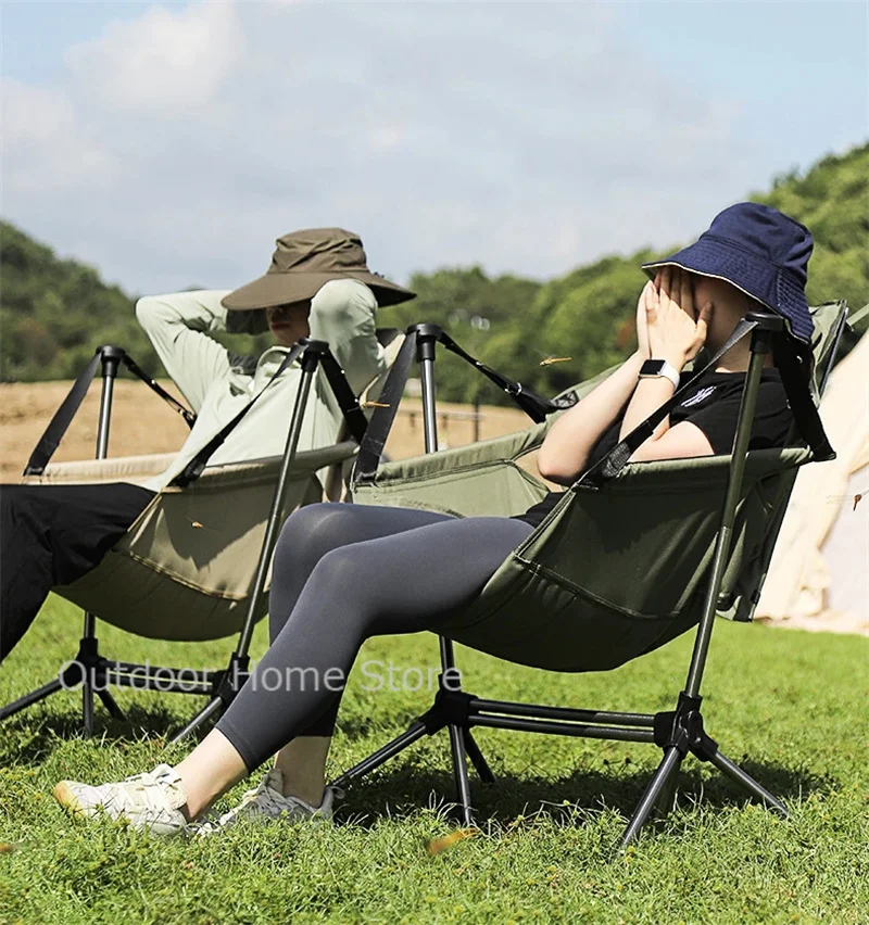 Camping Rocking Chair Portable Folding Hammock chair outdoor Recliner Leisure Chair Tourist lounging Hanging Chair for camping