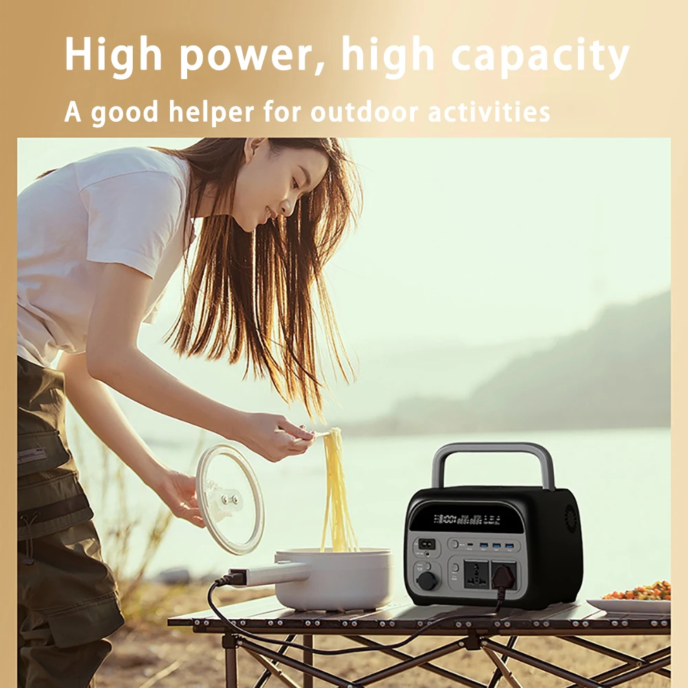 캠핑용품 500W Portable Power Station 345Wh Lifepo4 Battery with 110V 220V AC Outlets for Outdoor Camping RV Home Energy Power