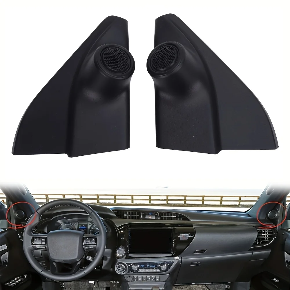 2pcs Car Tweeter Refitting Audio Door Angle Speaker Covers Box Mounts Bracket Car Speaker Case For Toyota Hilux 2016-2019