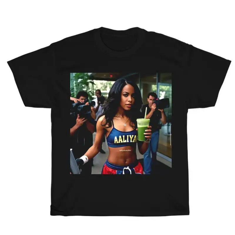 

Vintage Aaliyah Graphic Unisex Shirt Bootleg Rap Design Crew Neck T-Shirt