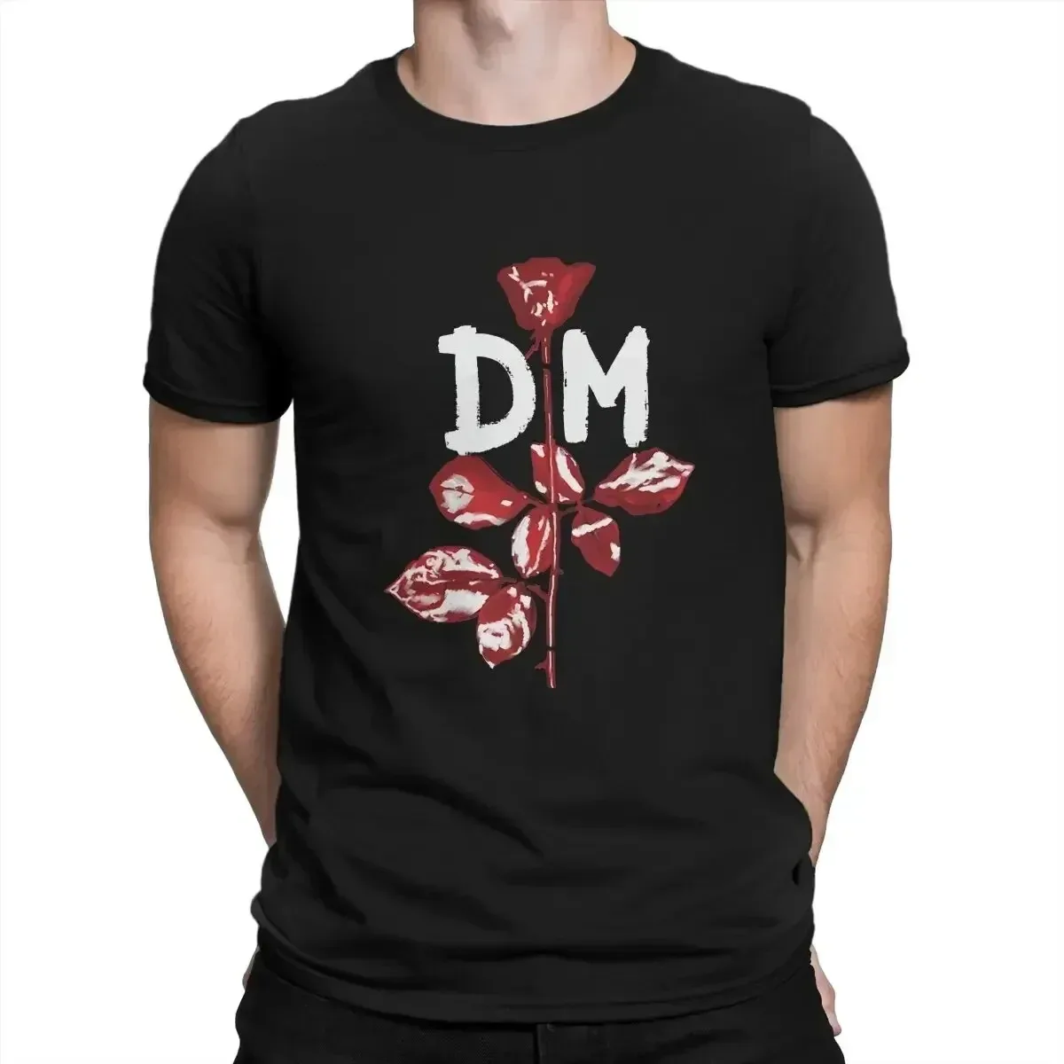 

2025 Fashion New Men's T-shirt Summer Clothing Round Neck T-shirt Music Band Depeche Cool Hip Hop Mode T-shirt Large Size