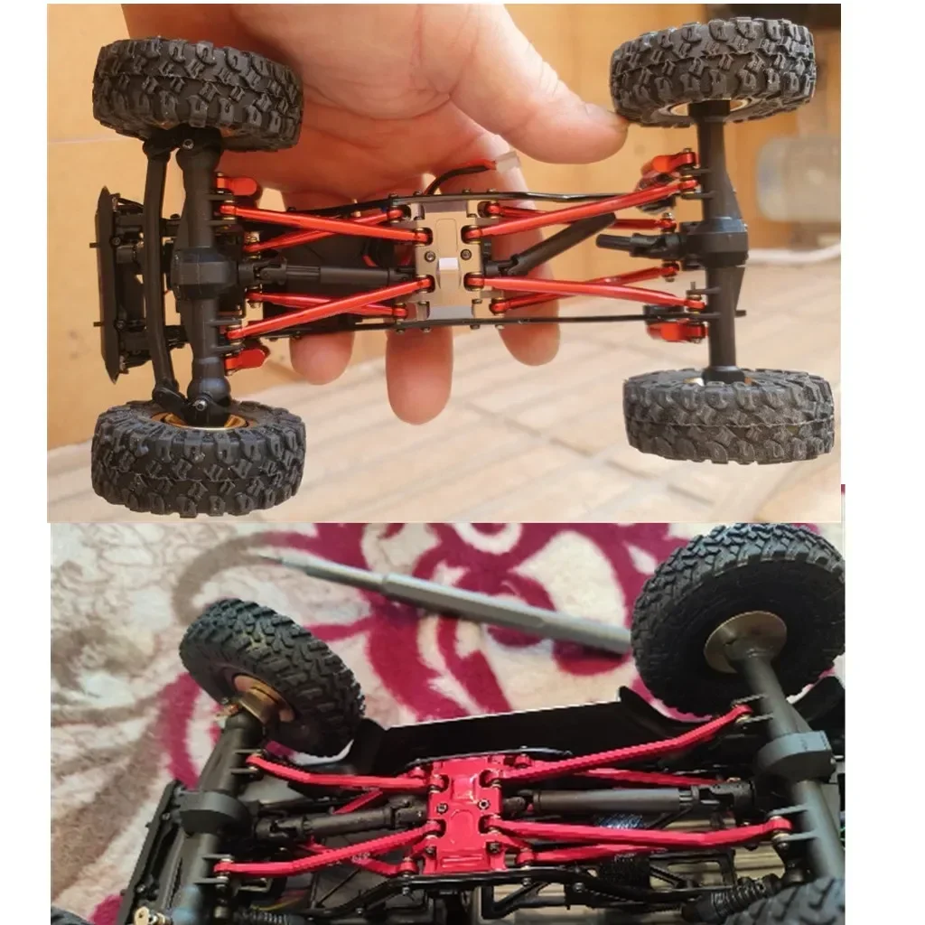 Support de boîte de vitesses en métal pour voiture sur chenilles Axial SCX24 90081 1/24 RC, support de Transmission, plaque antidérapante, pièces de mise à niveau