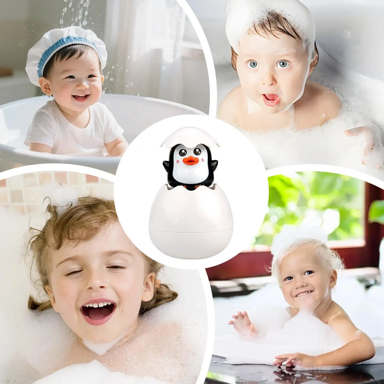 Schattige Pinguïn Babybadje Speelgoed Babybadje Sprinkler baby waternevel Speelgoed voor veilig speelzwembad Zomerstrand