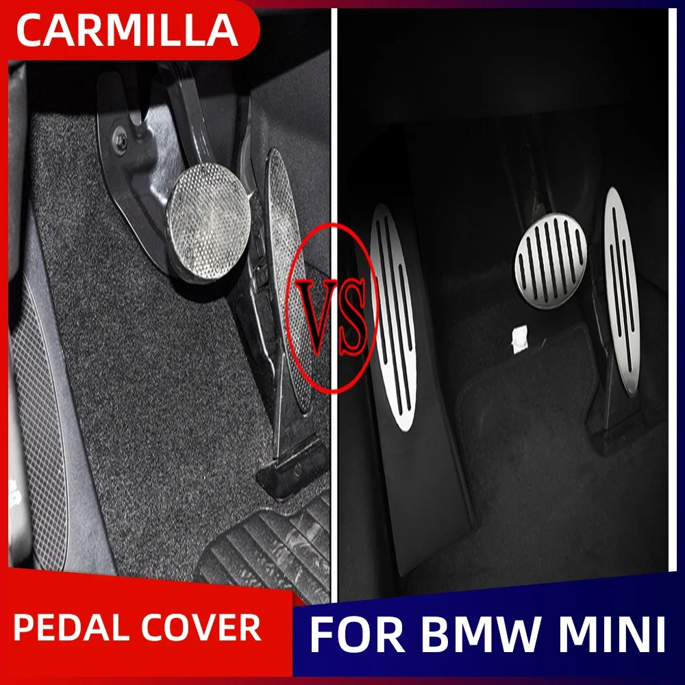 Auto Fußstütze Gas Bremse Kupplung Pedal Abdeckung für BMW Mini Cooper JCW S R55 R56 R60 R61 F54 F55 F56 F60 Edelstahl AT/MT – Detail 1