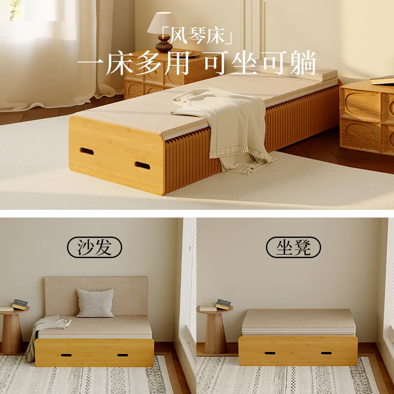 Folding single double bed office lunch break artifact bed adult household guest temporary bed does not take up space