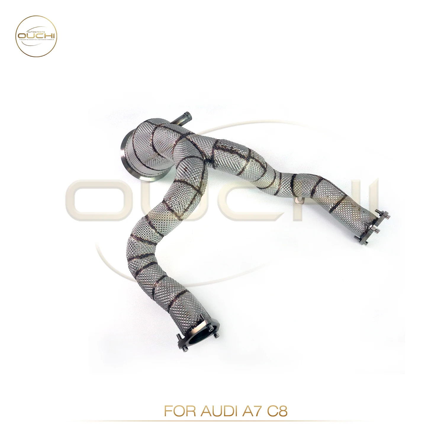 OUCHI Exhaust System High Flow Performance Downpipe for Audi A6 A7 C8 3.0T Car Accessories