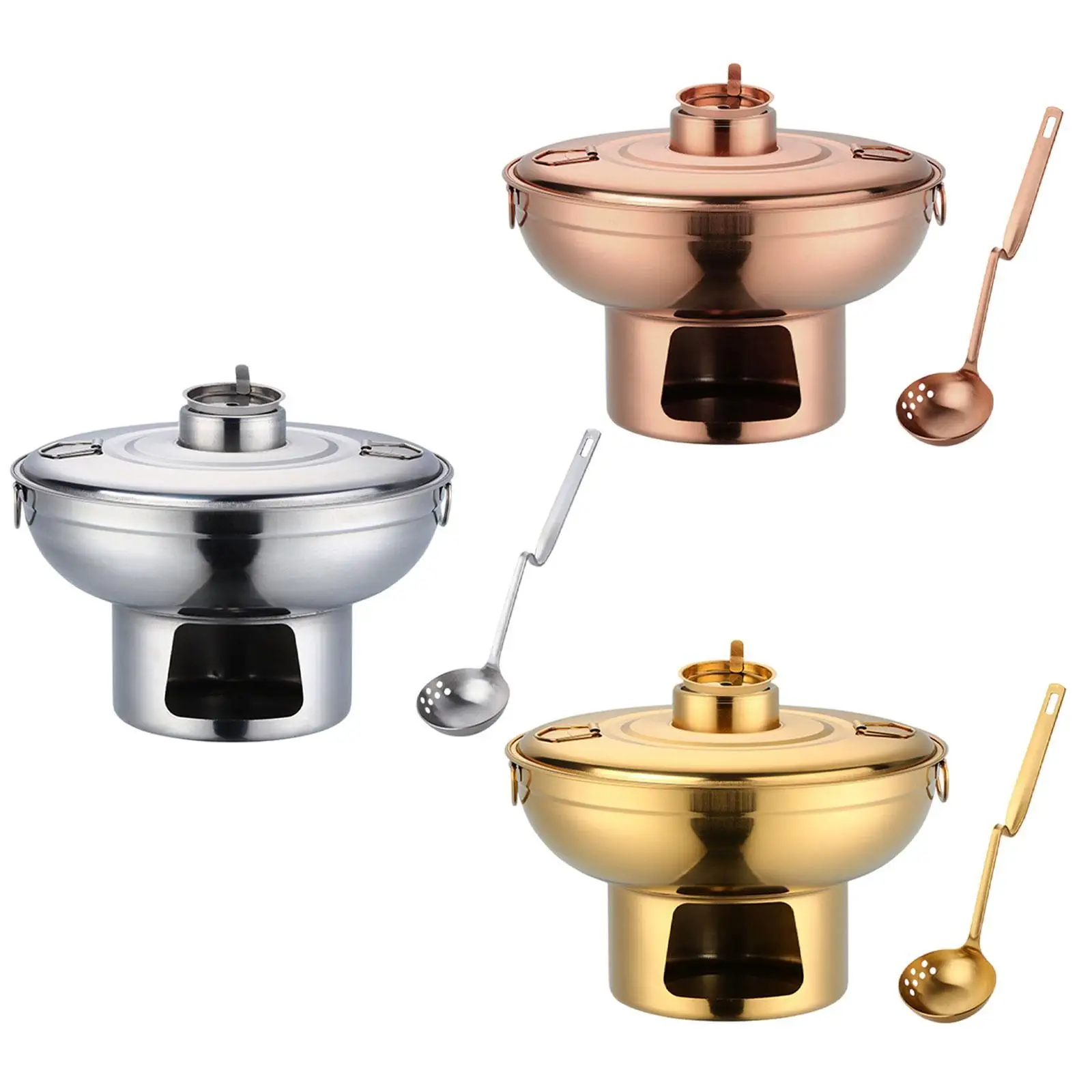Single Hot Pot Stainless Steel Hot Pot Single Person Hotpot Shabu Pot for Household Picnic Backpacking Family Gathering Hiking view 3