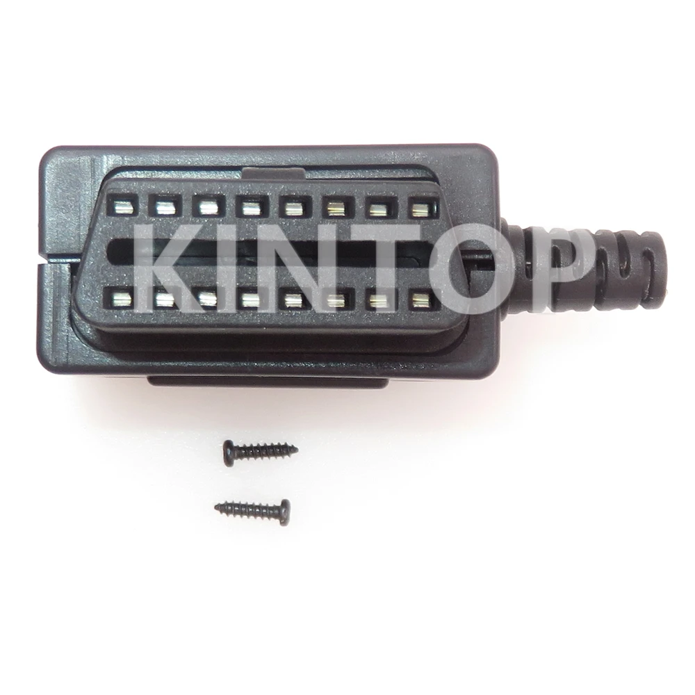 1Set 16 Pins Auto OBD Test Socket Auto Modification Plug AC Assembly Automotive OBD2 OBDII Diagnostic Interface Wire Connector