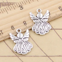 10pcs Charms Fairy Angel 21x15mm Tibetan Silver Color Pendants Antique Jewelry Making DIY Handmade Craft