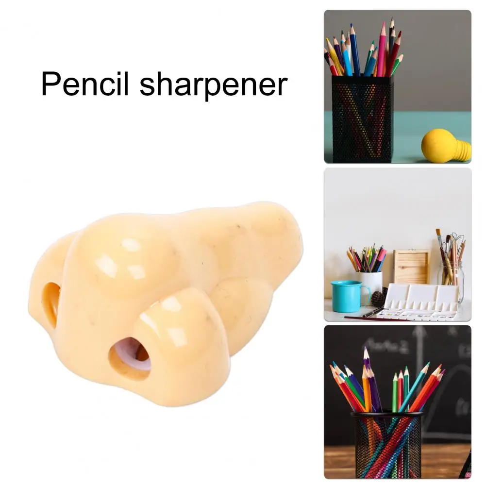 Handheld Pencil Sharpener Novelty Nose Pencil Sharpeners Realistic School Stationery Gift Compact Portable Pen for Kids