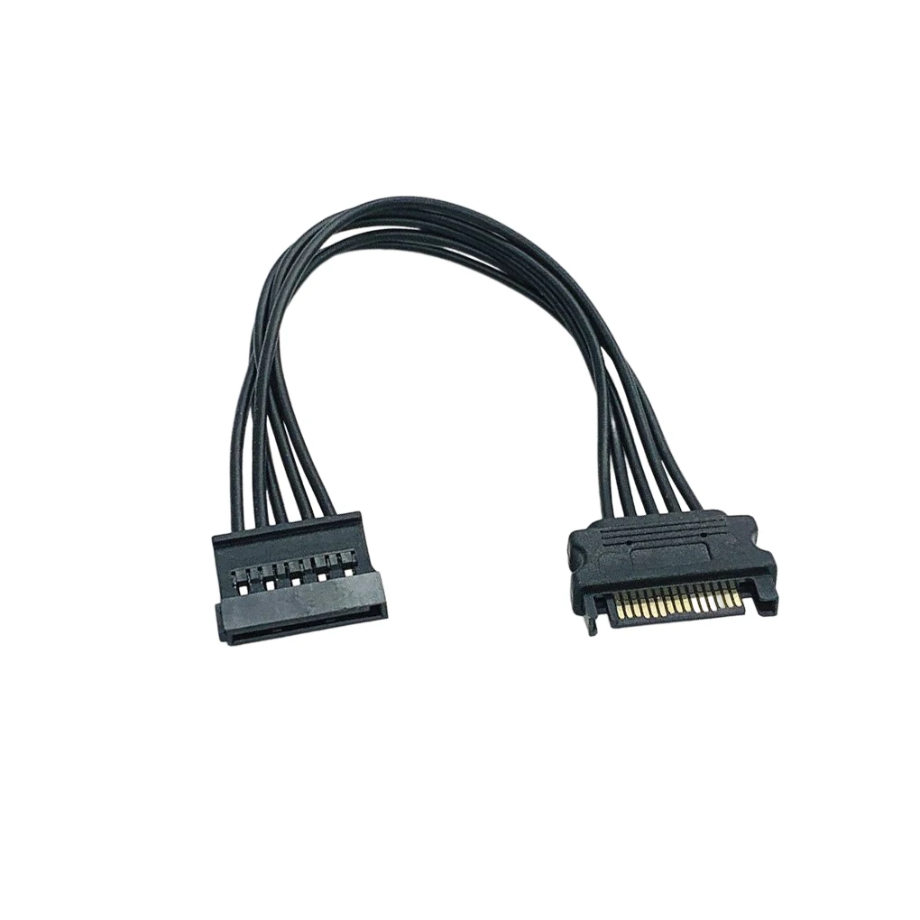

Professional 15Pin Male To Female Extension Cable Power Supply Cables SATA Power Wire Drive Floppy Extender Splitter Cord