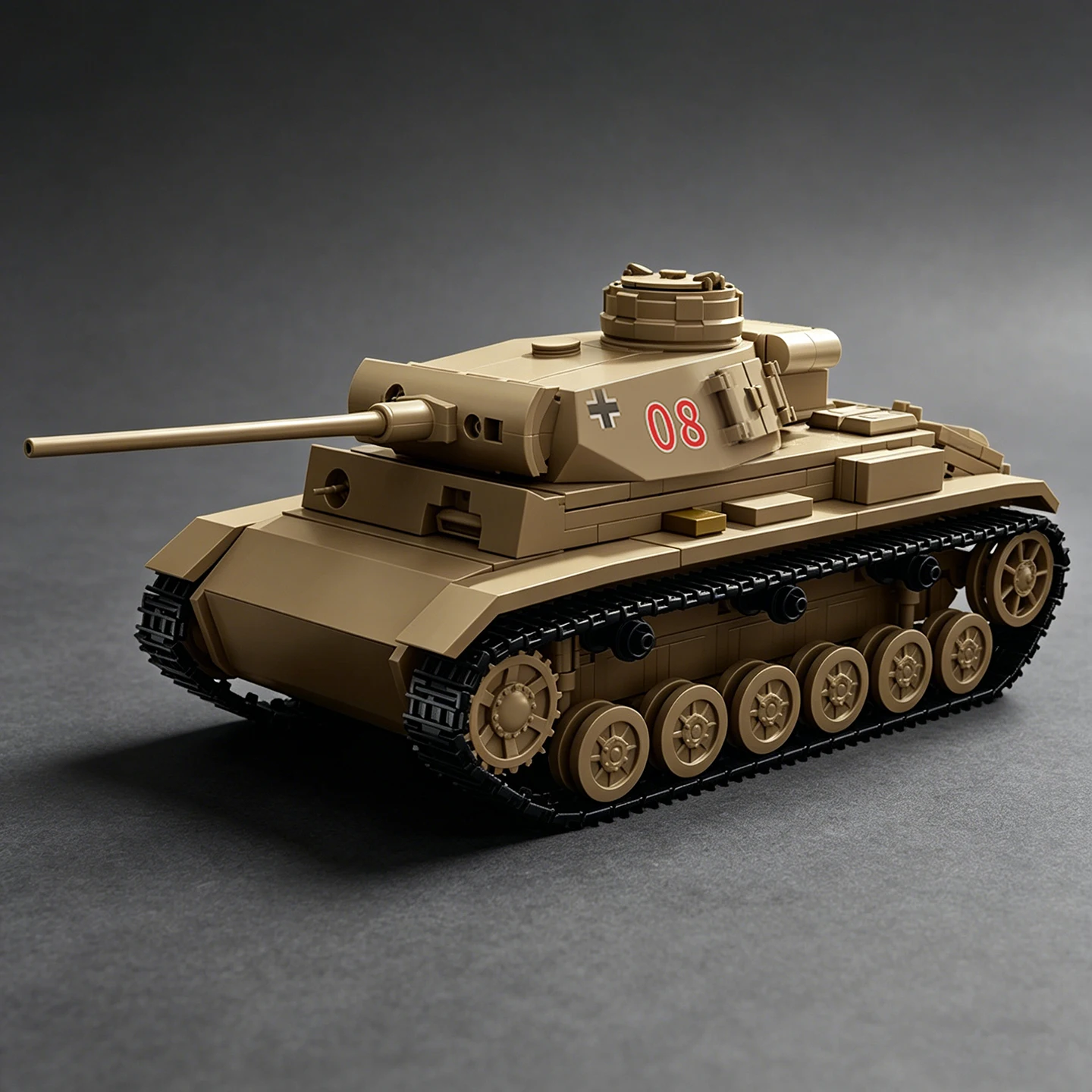 

Конструктор по мотивам Второй мировой войны: Коллекционное издание немецкого основного боевого танка Panzer III на гусеничном ходу