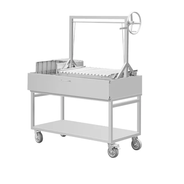 Imagen 6: Parrilla de barbacoa grande de acero inoxidable para jardín, tipo exterior