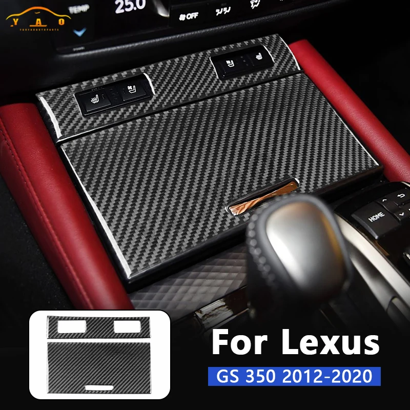 

Car Sticker For Lexus GS 2012 2013 2014 2015 2016 2017 2018-2020 Carbon Fiber Central Storage Box Seat Heating Button Panel Trim