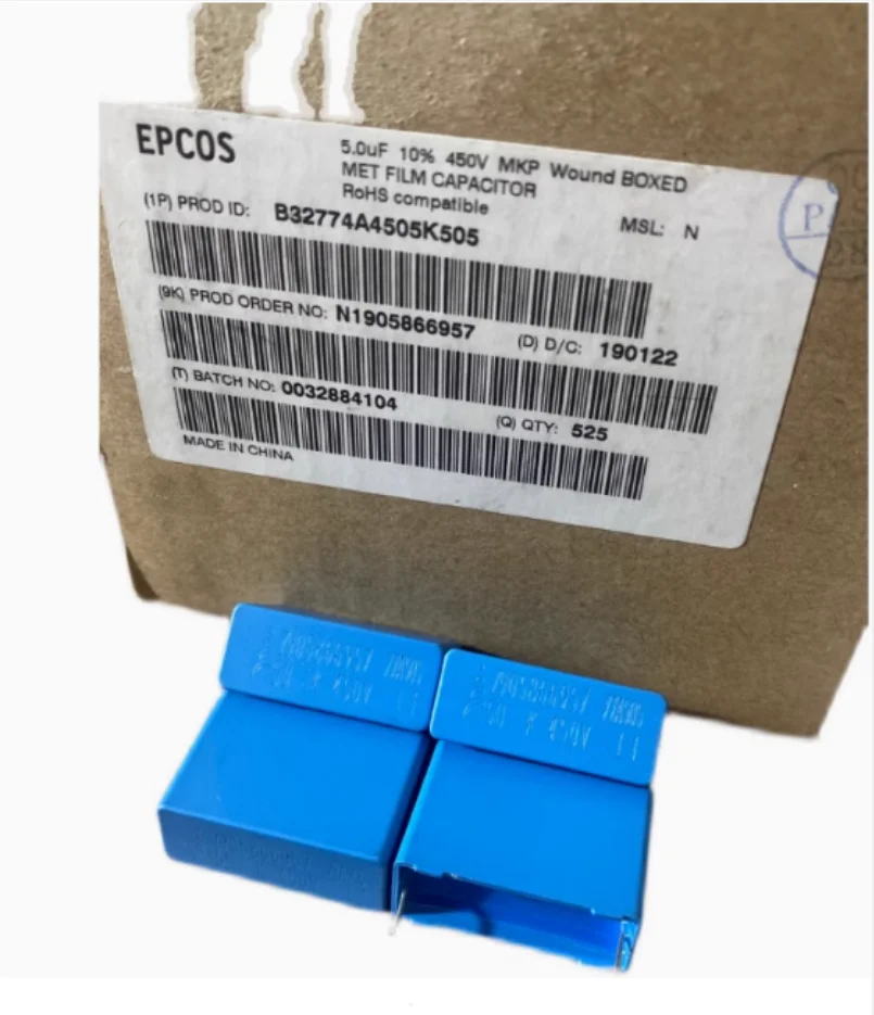 

5 шт./лот B32774A4505K 5 мкФ/5,0 мкФ 450 В пленочный конденсатор EPCOS 505 P27,5