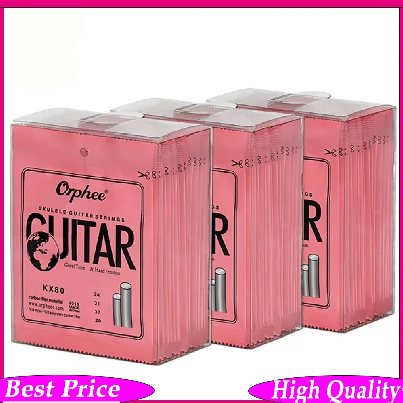Orphee KX Series Ukulele Strings Hawaii Guitar 4 Strings Professional Clear Nylon White Carbon Fiber String for Ukulele Concert