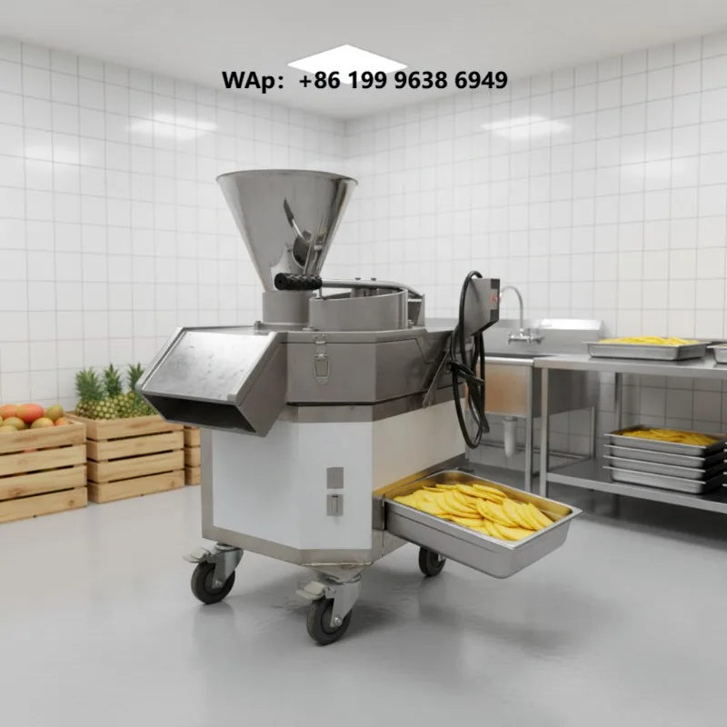 Factory Price hot sale  Cucumber Pineapple Slicer Potato Carrot & Papaya Dicing Chopping Large Parallel Fruit Cutting Machine