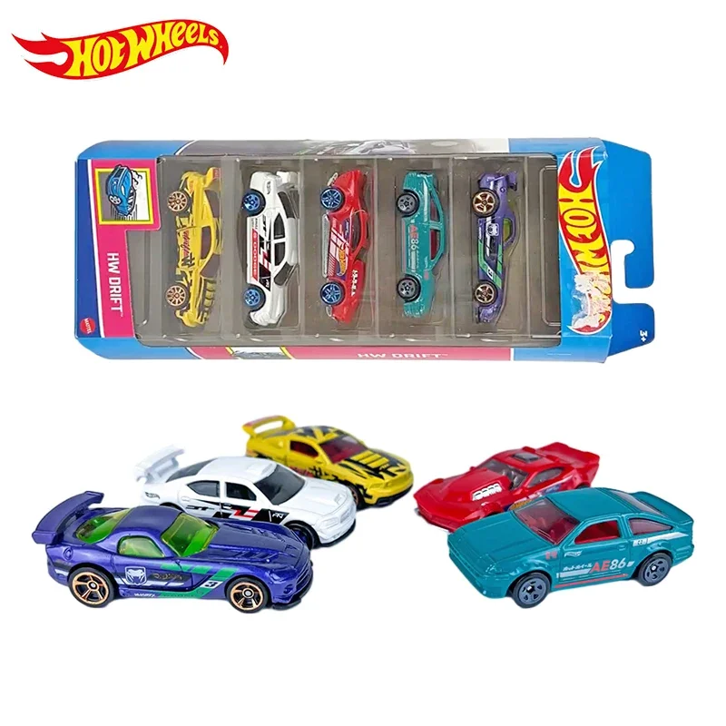 Original Hot Wheels Car 5 Pack Children Toys for Boys 1/64 Diecast Voiture Fast and Furious Toyota Ford Mustang Nissan Kids Gift