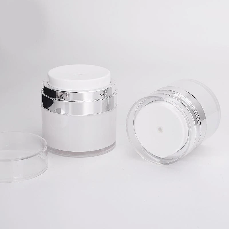 Empty Airless Pump Jar Refillable Creams Gels Lotions Dispenser Travel Leak Proof Cosmetic Container Moisturizer Vacuum Bottle