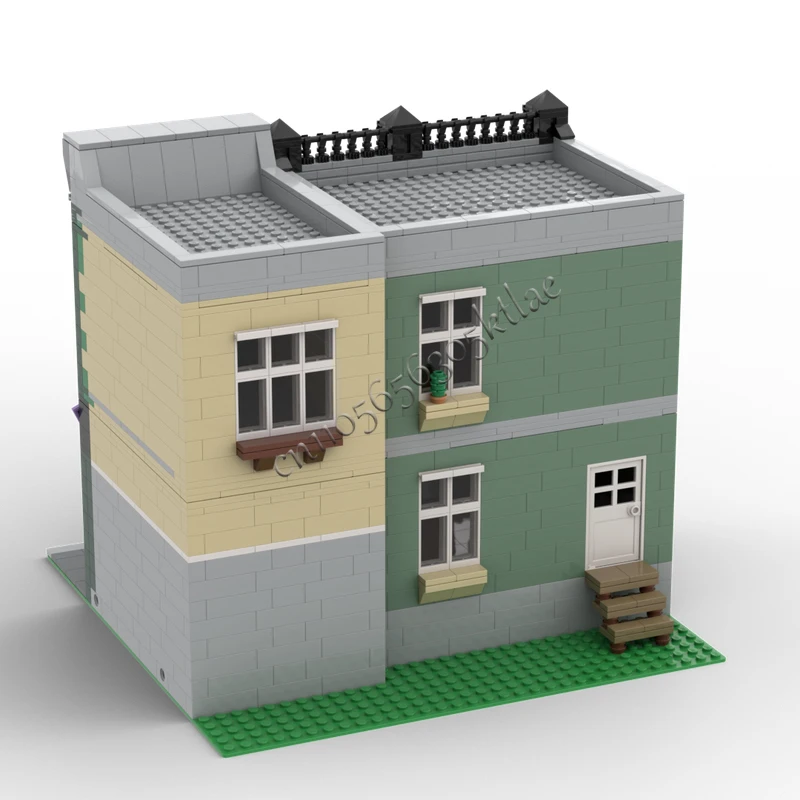 1853 ELEMENTY MOC Personalizowany Średniowieczny Architektura Luksusowy Komiksowy Sklep z Książkami Modułowe Klocki Model Zestaw do Składania dla Dzieci Prezent na Boże Narodzenie