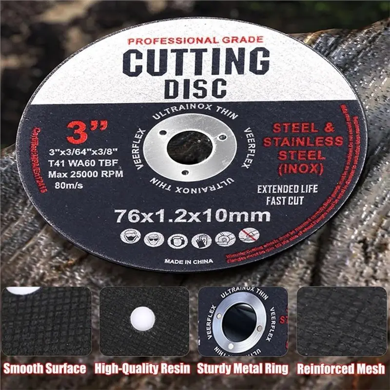 [HOT!A34R】 15Pcs Cutting Discs, 76Mm Cutting Disc For Cutting Metal