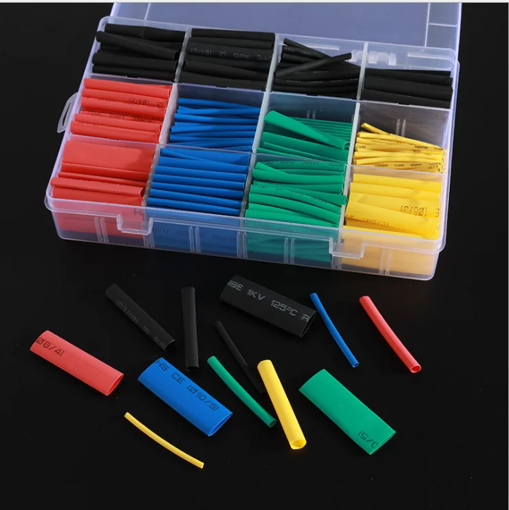 

530pcs Heat Shrink Tubing Insulation Shrinkable Tube Assortment Electronic Polyolefin Ratio 2:1 Wrap Wire Cable Sleeve Tubes Kit