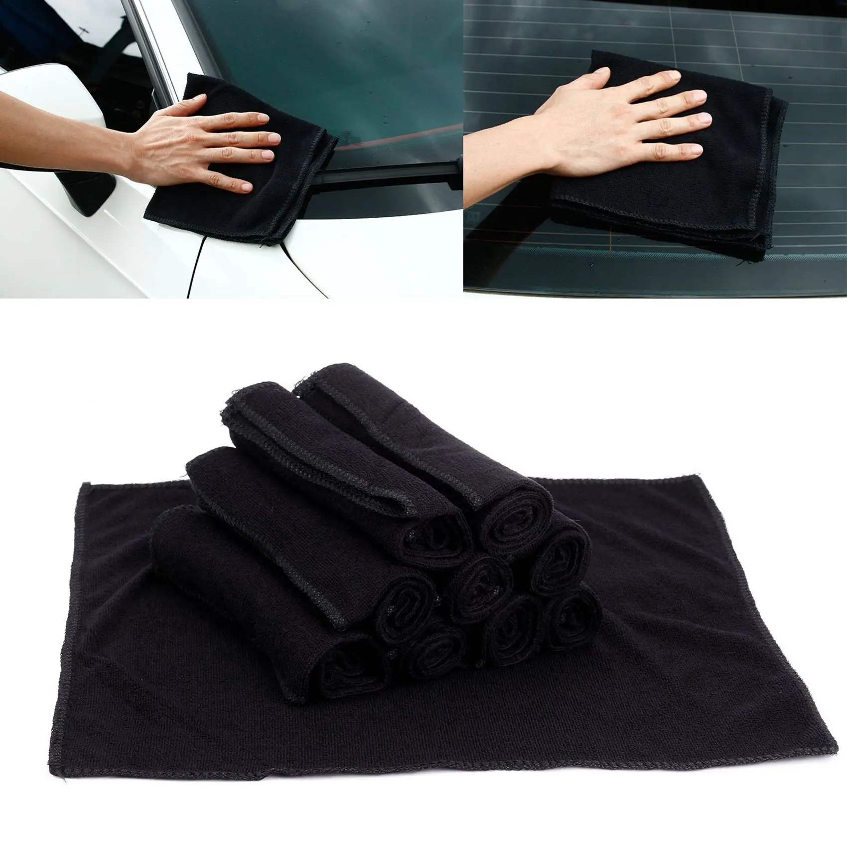 20 Pieces Cleaning Cloth Towel Household Polishing Car Drying Car Waxing Square Towel Car Cleaning Tools