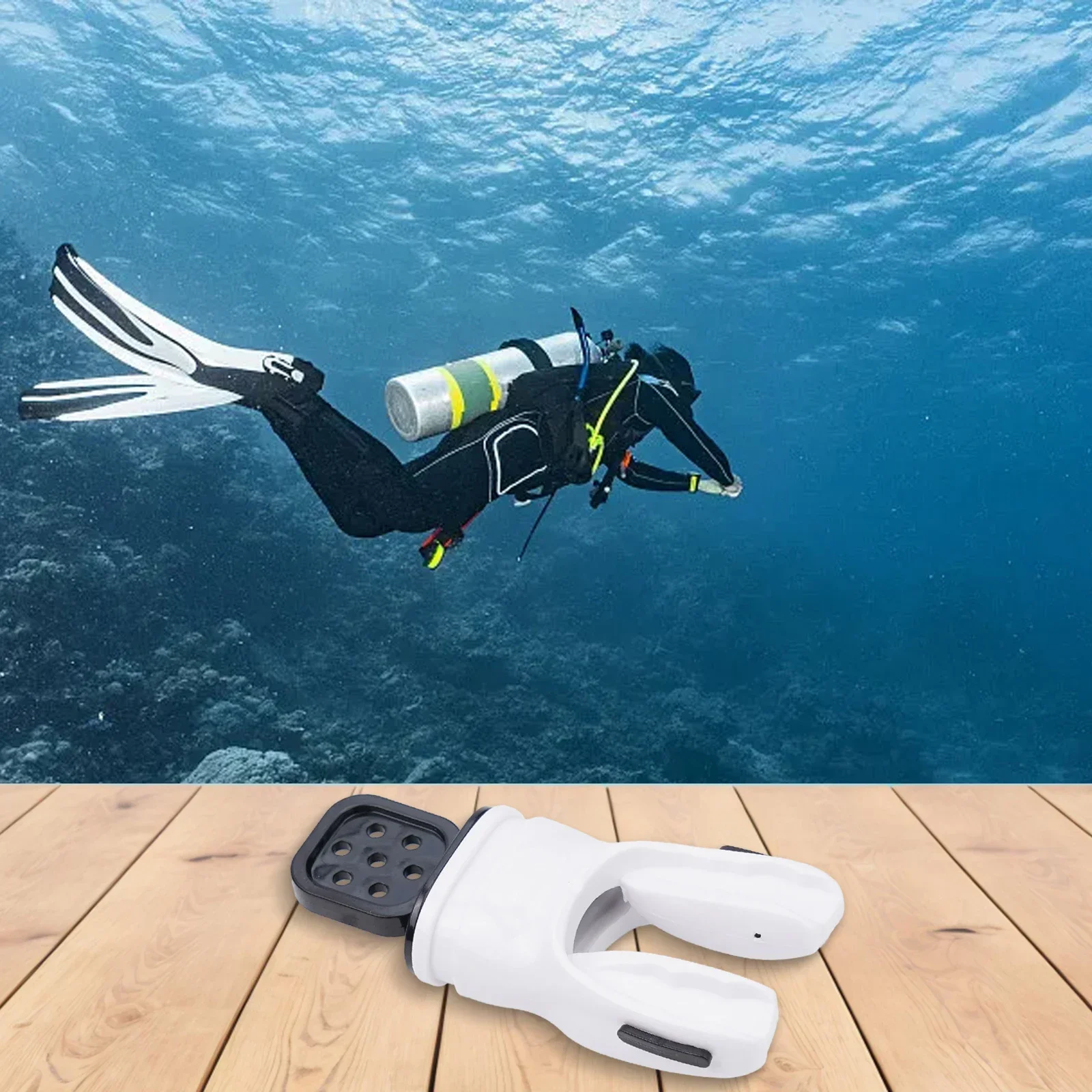 Universal Thermoplastic Snorkel Regulator Mouthpiece For Scuba Diving Surfing Snorkeling Non-Toxic Anti-Allergic And Safe
