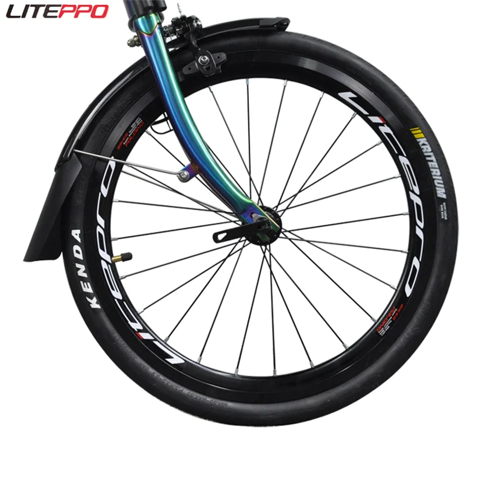 Litepro 20Inch External 9 Speed Tri-fold Folding Bicycle Straight M Handlebar Steel Frame