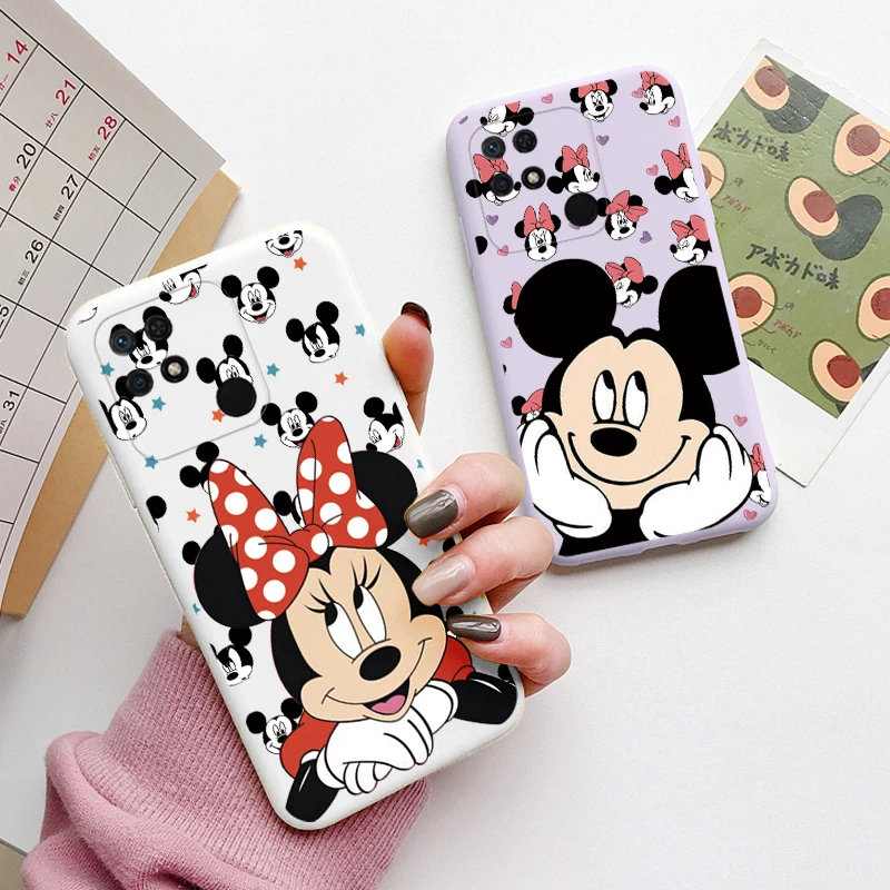 الوردي ميكي ماوس ديزني فوندا ل Redmi 10C 10 10A لينة سيليكون Siling عودة الكرتون قضية الهاتف ل شاومي Redmi 10 C 10C كابا