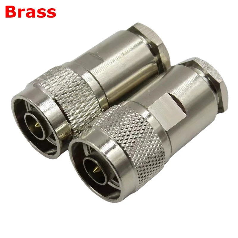 1-10Pcs N Male Plug Connector L16 N Type Male Clamp Solder for RG8 RG213 RG165 LMR400 7D-FB Cable RF Fast Delivery Brass Copper