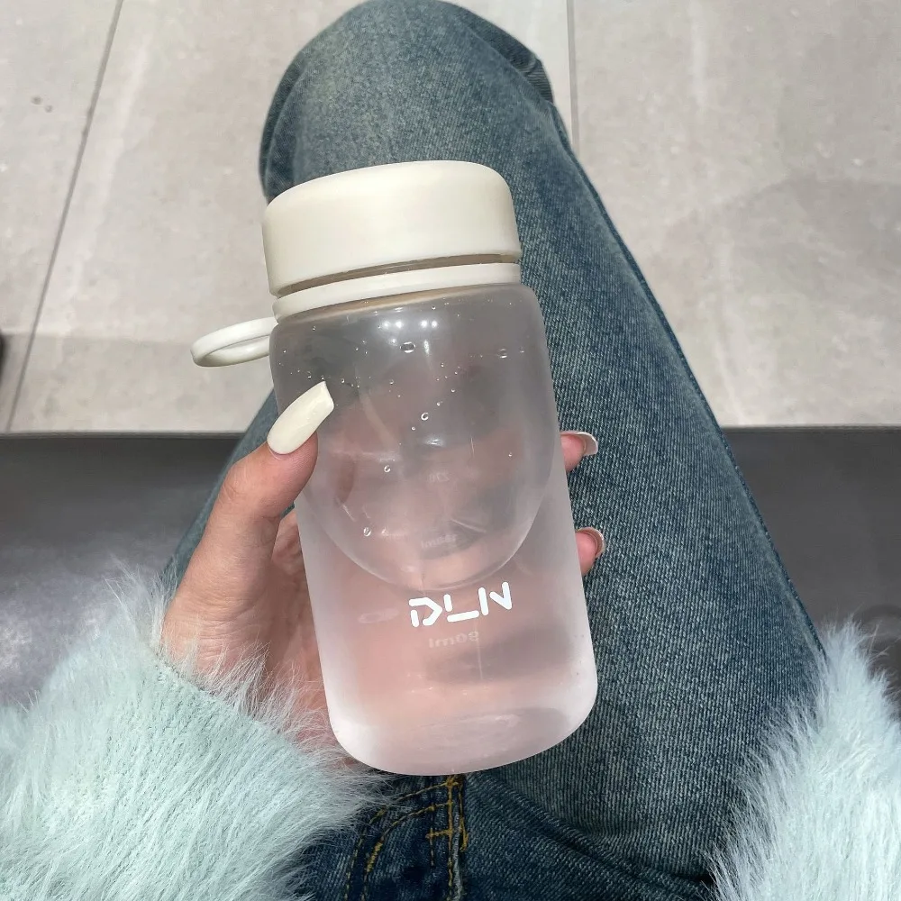 High Quality Plastic Student Water Cup Leakproof Clear Sports Water Bottle With Time Marker Water Cup Outdoor Sports
