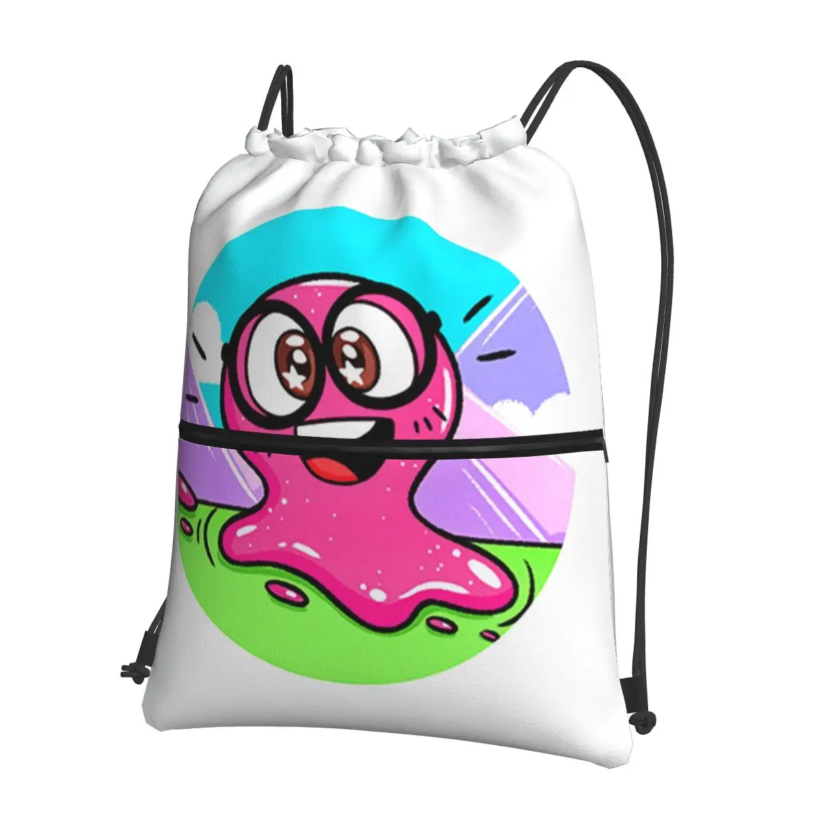 Super Slick Slime Sam Backpacks Portable Drawstring Bundle Pocket Storage Bag Book Bags for Man Woman School