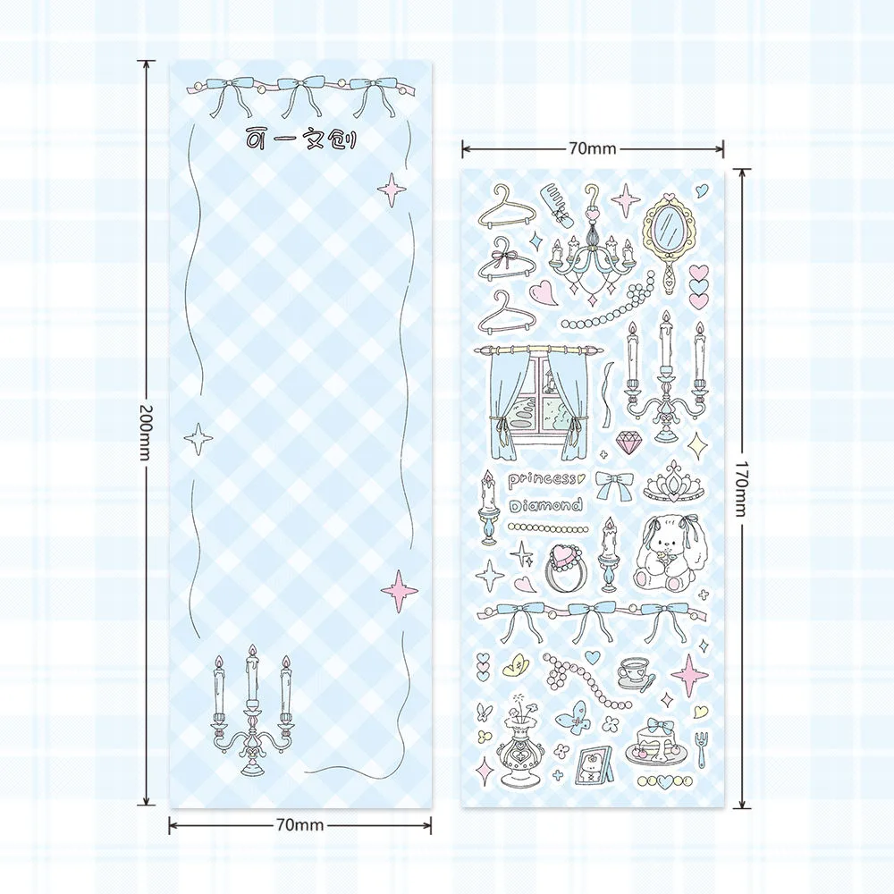 1/4 Pcs KeYi Original Graffiti Style Stickers Princess House Cute Handmade Account Stickers DIY Material Decoration Stickers