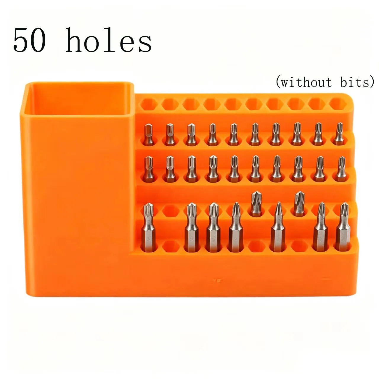 Wall-Mounted Pegboard Tool Organizer With 50 Holes Rust-Resistant PP Storage Rack For Garage Workshop Kitchen Orange