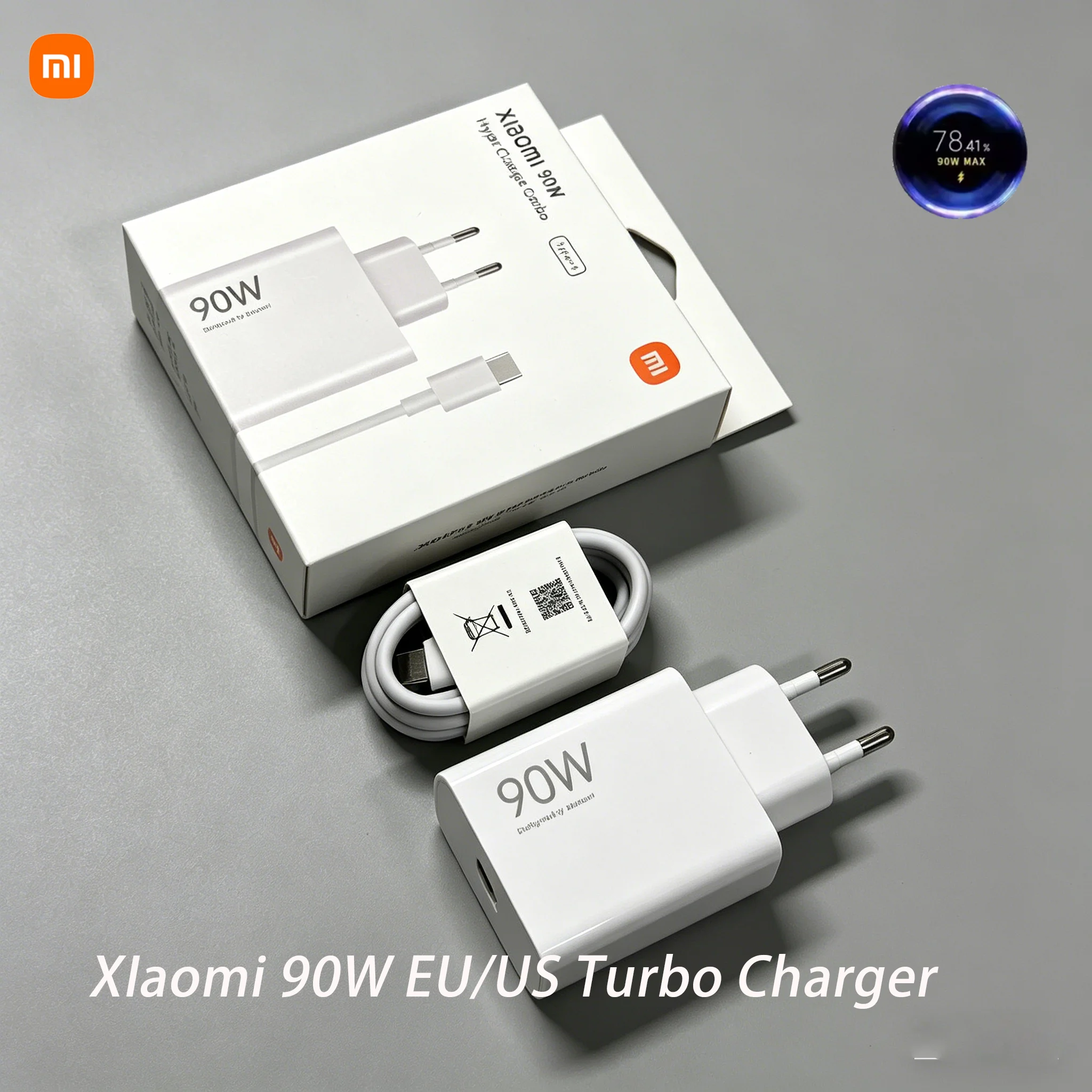 Cargador Xiaomi 90W Original Turbo, Adaptador de Carga Rápida 6A con Cable para Xiaomi 15 14 13 11 Pro Ultra Lite Redmi Note 12 POCO