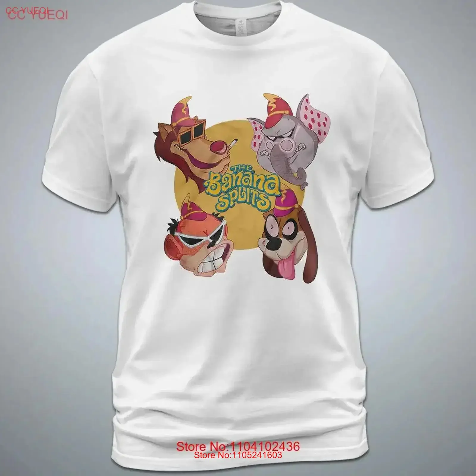 Cotton T Shirt The Banana Splits Rock Band Fleegle Bingo Drooper Snorky vintage Washed Unisex Versatile fashion Casual