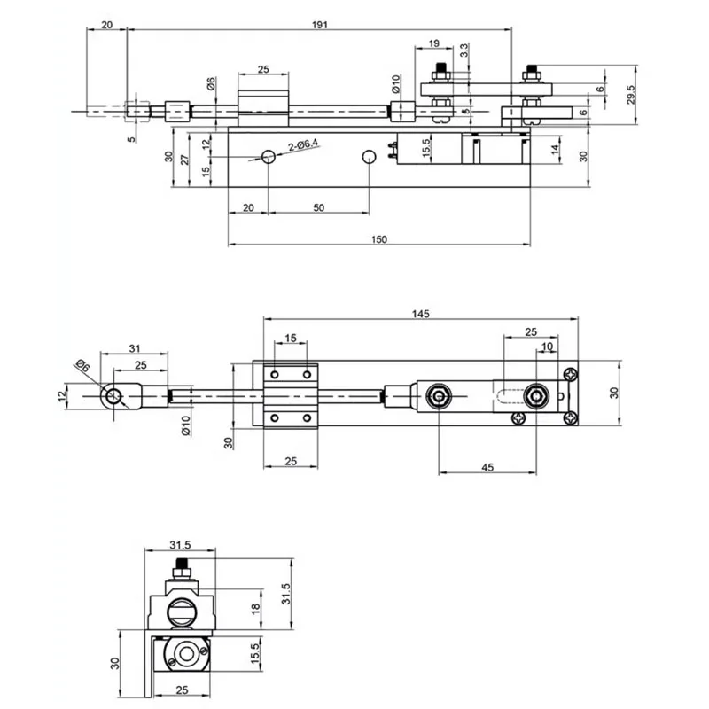 

Mini electric telescopic rod automatic reciprocating motor linear actuator adjustable speed power supply thrust 25N