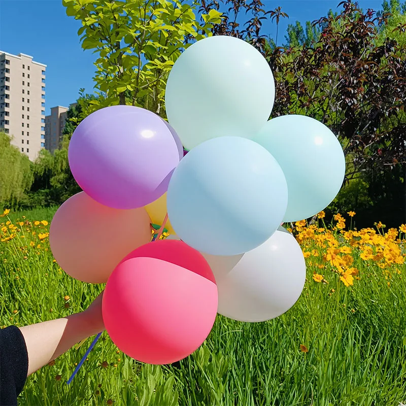 

12Inch 100Pcs Latex Macaron Balloon White Pink Blue Helium Ball Wedding Adult Birthday Party Decoration Baby Shower Globos