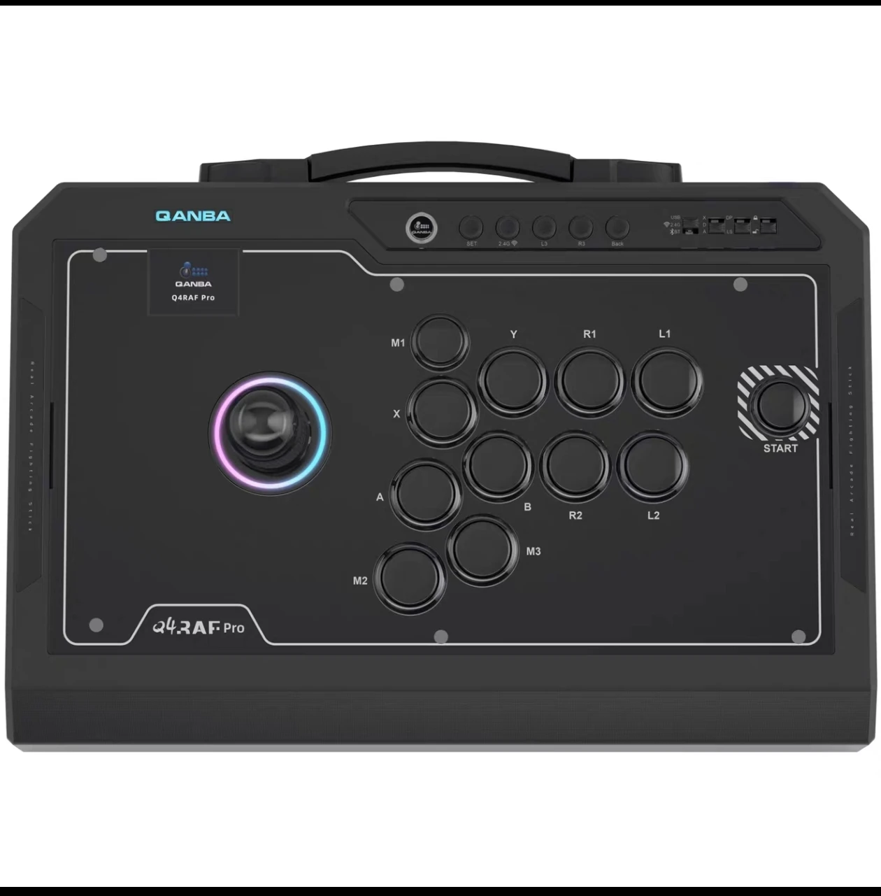 QANBA/Boxmaster Q4Pro 8K Smart Arcade Joystick Wired/Wireless 2.4G Bluetooth Tri-mode 11-Key Custom Mapping Supports PC/Mac/Andr