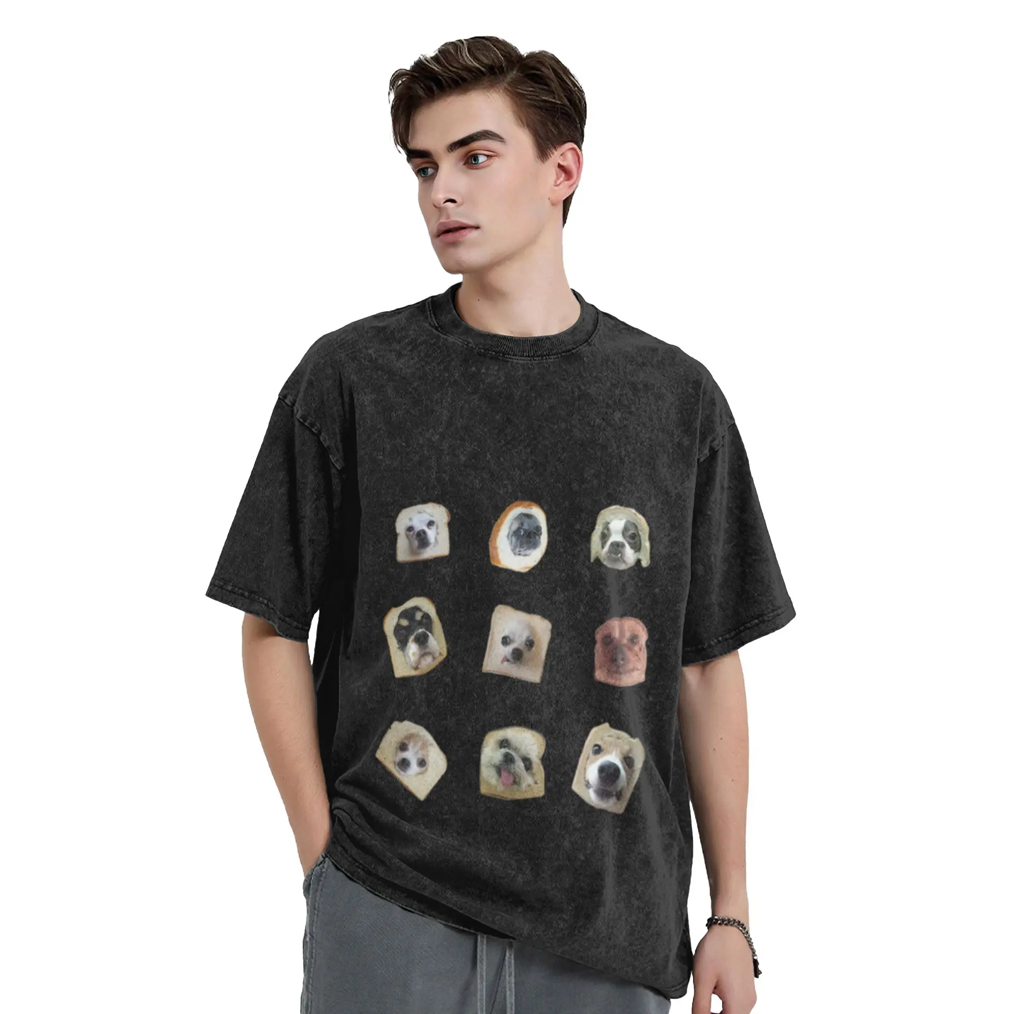 Bread Doggos Sticker Pack Unique Cool A Vintage Oversized Cotton Unisex T-Shirts