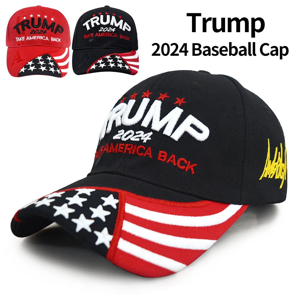 Stylish Donald Trump 2024 Cap USA Baseball Caps Keep America Great Snapback President Hat Embroidery Fashion Unisex Sunshade Hat