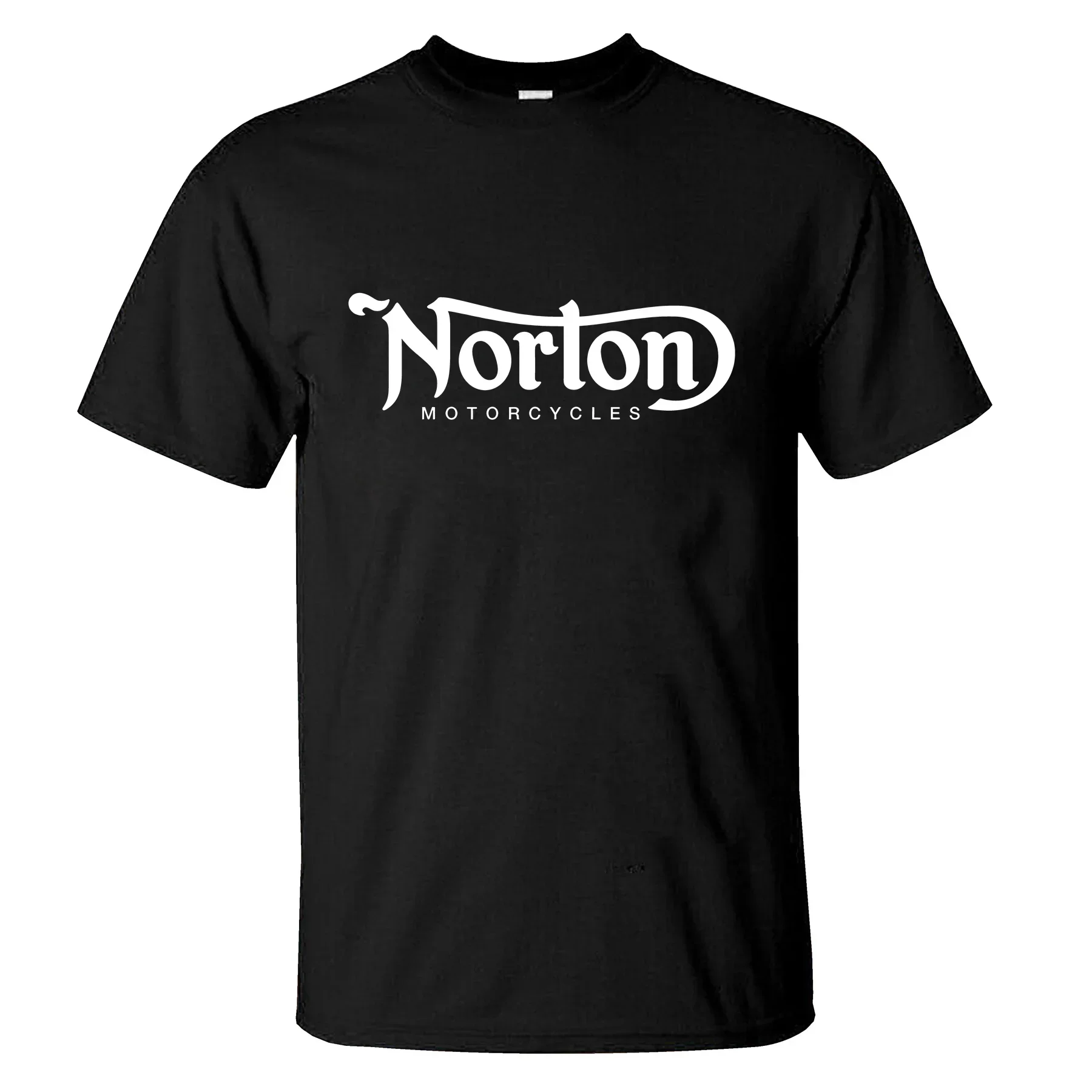 Camiseta informal para hombre, prenda de vestir, de gran tamaño, transpirable, con estampado de Norton, ropa de calle juvenil, S-3XL, 2023